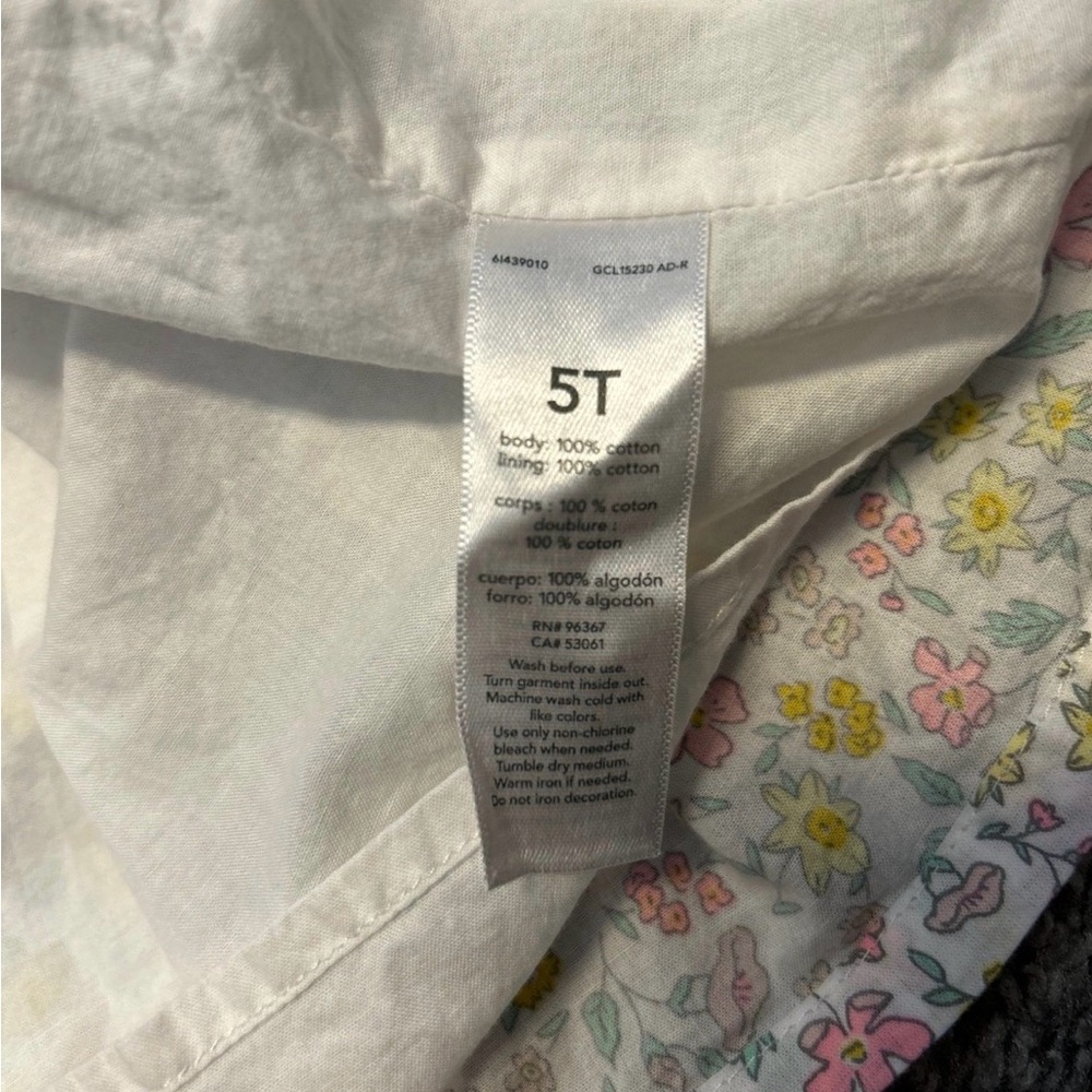 OshKosh B'gosh Floral Pink and Yellow Kids Dress - Picture 4 of 4